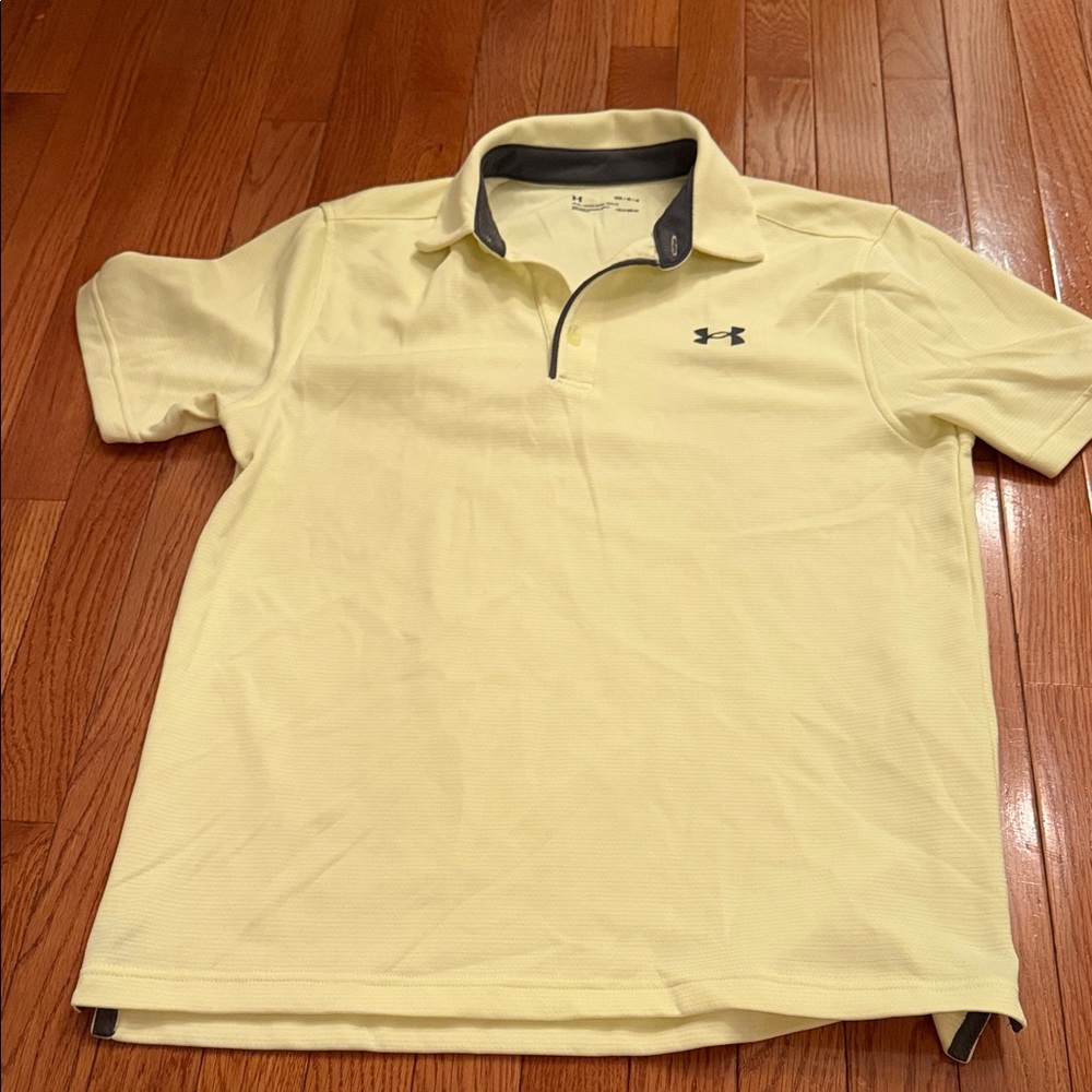 Under Armour Men's Yellow Polo Shirt - Size Medium